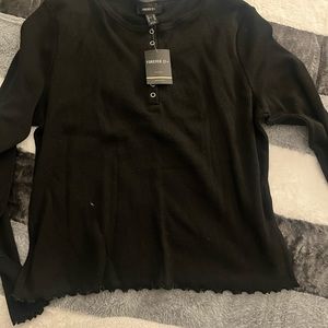 Long sleeve black thermal top Forever 21 3x